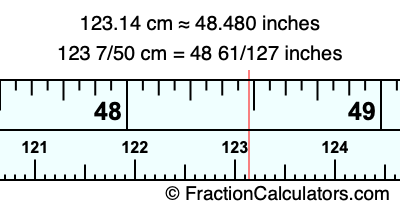 123.14 cm in inches