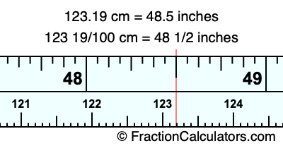 123.19 cm in inches