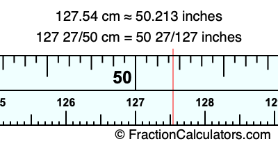127.54 cm in inches