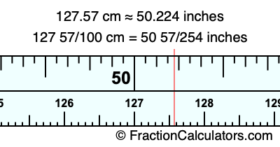 127.57 cm in inches