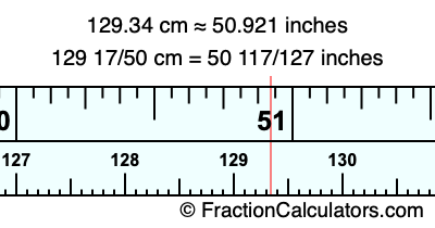 129.34 cm in inches