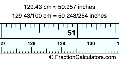 129.43 cm in inches