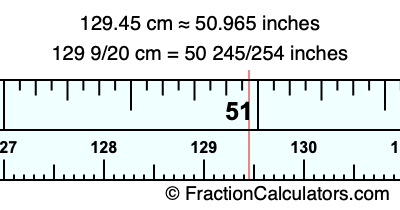 129.45 cm in inches