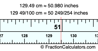129.49 cm in inches