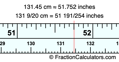 131.45 cm in inches