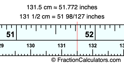 131.5 cm in inches