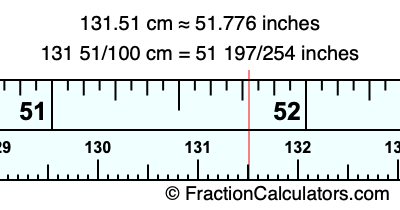 131.51 cm in inches
