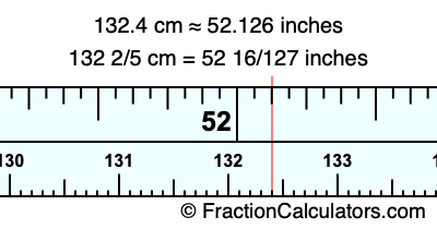 132.4 cm in inches