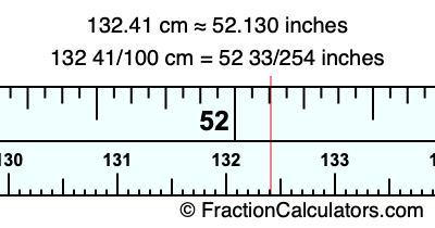 132.41 cm in inches