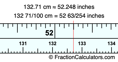 132.71 cm in inches