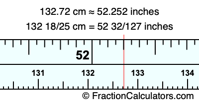 132.72 cm in inches