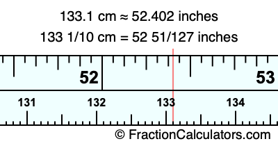 133.1 cm in inches