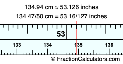 134.94 cm in inches
