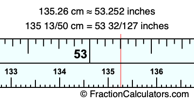 135.26 cm in inches