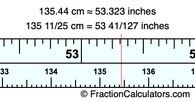 135.44 cm in inches