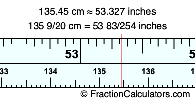 135.45 cm in inches
