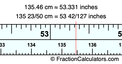135.46 cm in inches