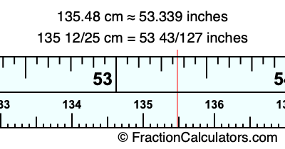 135.48 cm in inches