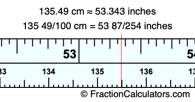 135.49 cm in inches