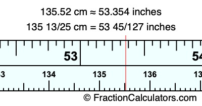 135.52 cm in inches