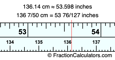 136.14 cm in inches