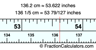 136.2 cm in inches