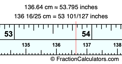 136.64 cm in inches