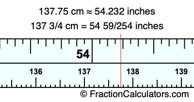 137.75 cm in inches