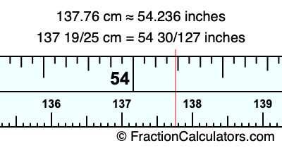 137.76 cm in inches