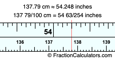 137.79 cm in inches