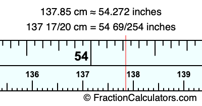 137.85 cm in inches