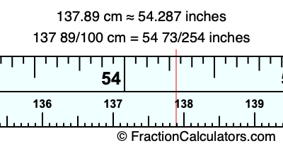 137.89 cm in inches