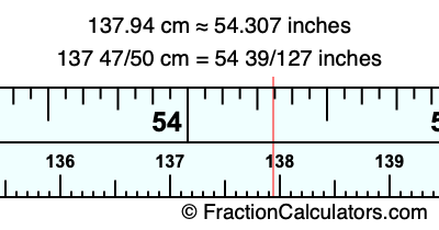 137.94 cm in inches
