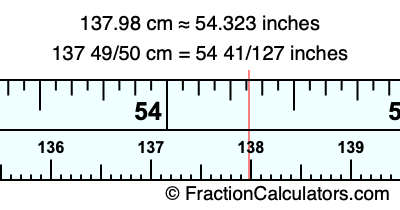 137.98 cm in inches