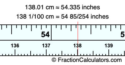138.01 cm in inches