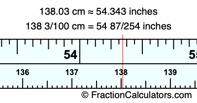 138.03 cm in inches