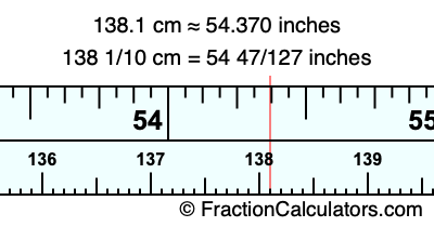 138.1 cm in inches
