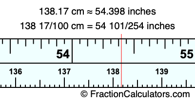 138.17 cm in inches