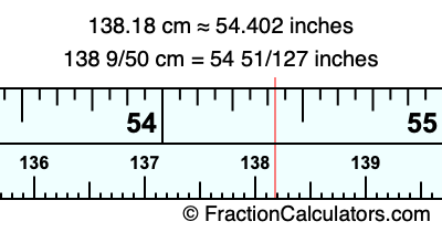 138.18 cm in inches