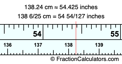 138.24 cm in inches