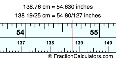138.76 cm in inches