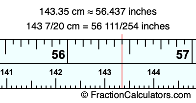 143.35 cm in inches