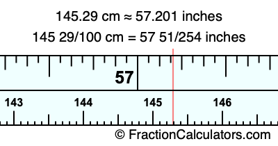 145.29 cm in inches