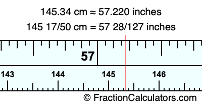 145.34 cm in inches