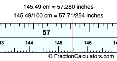 145.49 cm in inches