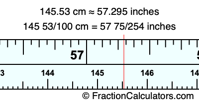 145.53 cm in inches