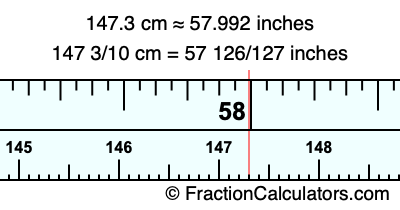 Convert 147.3 cm to inches (What is 147.3 cm in inches?)