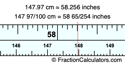147.97 cm in inches