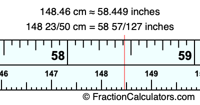 148.46 cm in inches
