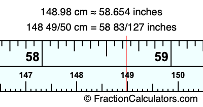 148.98 cm in inches